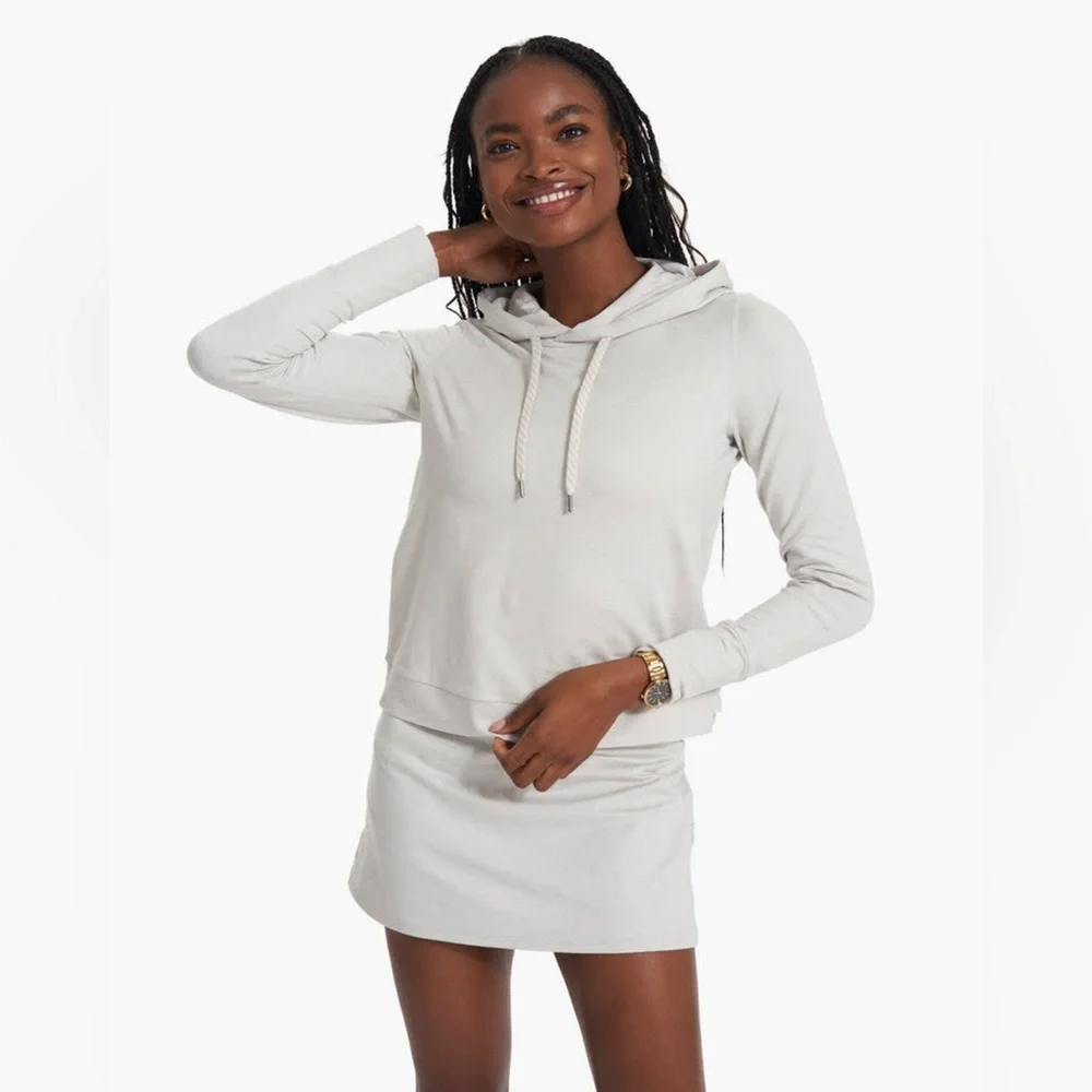NWT Vuori Halo Essential Hoodie in Salt Heather sz L - Picture 1 of 10